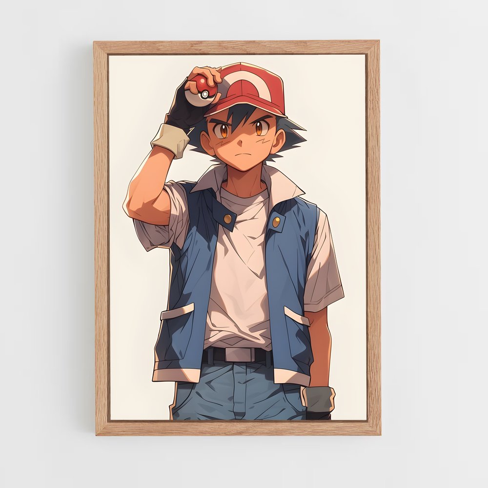 Poster Ash le Pionnier – affiche Pokemon (vue 4)